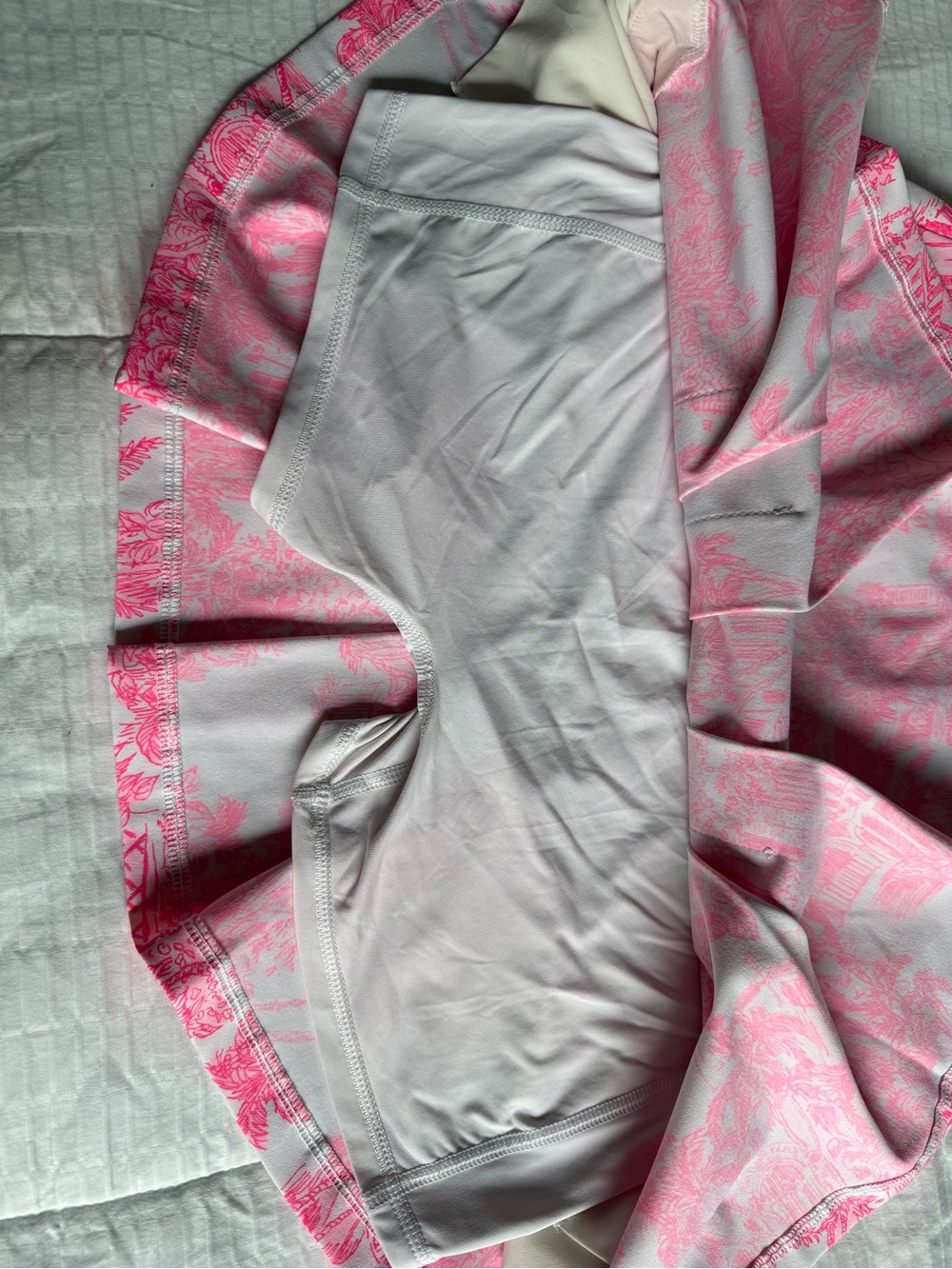 Lilly Pulitzer Pink and White Toile Print Skater Skirt - Picture 3 of 6